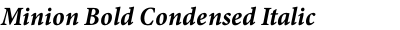 Minion Bold Condensed Italic Caption